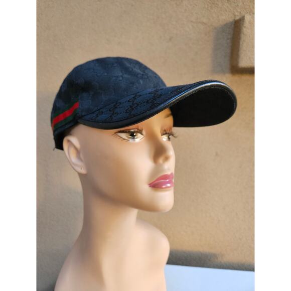 Gucci Black GG Monogram baseball cap XL sz main image 13